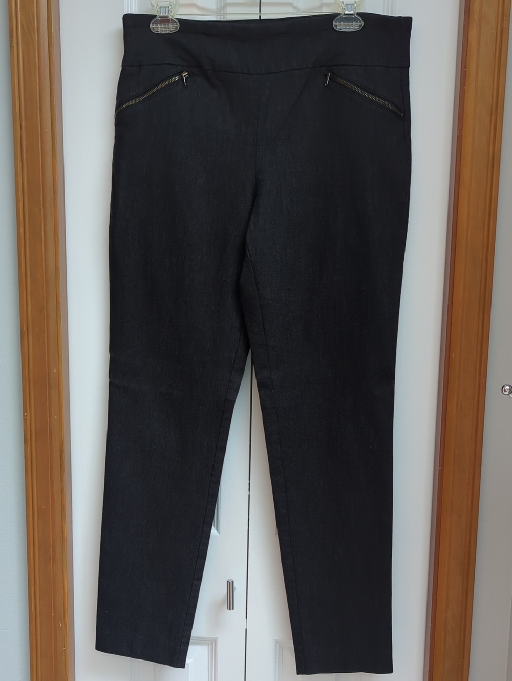 Van Heusen Women's Charcoal Dress Pants with Zip Pocket Details Sz 12